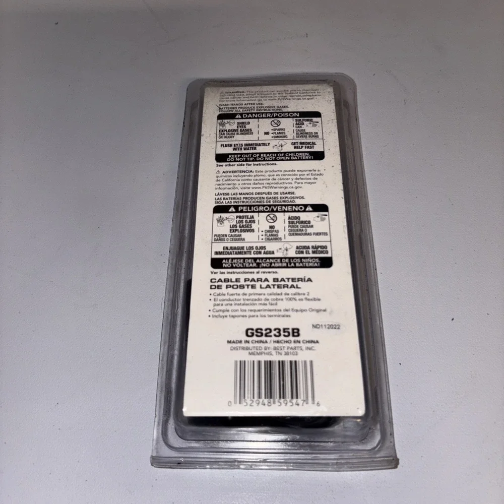 Duralast Gold Side Terminal Battery Cable 35 Inches